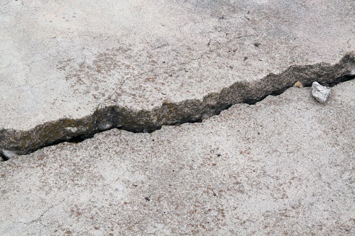 Cracked concrete